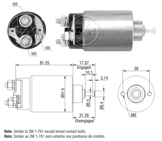  Relê retrator do motor de arranco Ford Focus III hatchback (CB8) (2010 - 2020) III