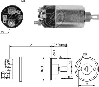Compre Relê retrator do motor de arranco Mazda 626 2