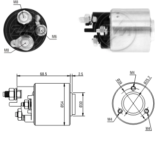  Relê retrator do motor de arranco Renault 21 carrinha (K48) (1986 - 1995) 