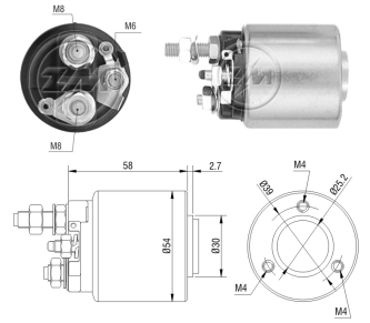  Relê retrator do motor de arranco Opel Corsa A hatchback (S83) (1982 - 1993) A
