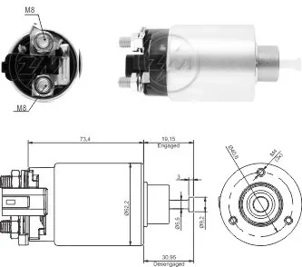 Relê retrator do motor de arranco para Hyundai Sonata V NF