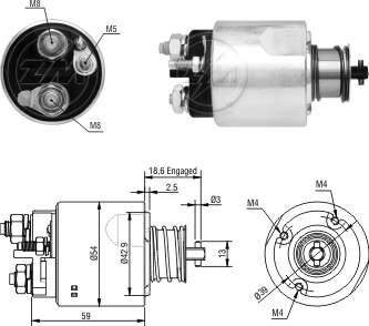 Relê retrator do motor de arranco para Renault Scenic I JA0, JA1, FA0