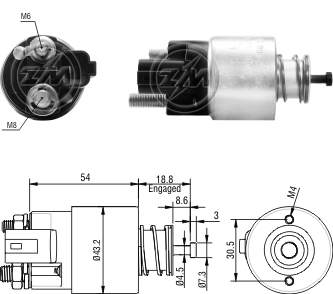 Relê retrator do motor de arranco 940113050590 Magneti Marelli