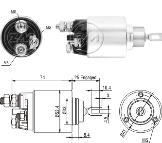 763819402 BMW Relê retrator do motor de arranco