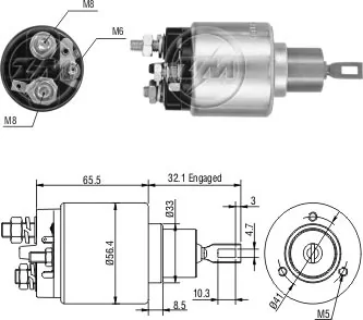 71381971 Profit Relê retrator do motor de arranco