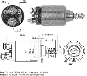 331402035 Bosch Relê retrator do motor de arranco