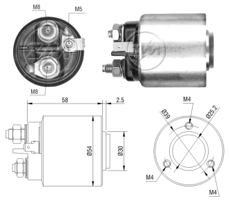 Compre Relê retrator do motor de arranco Renault 21 