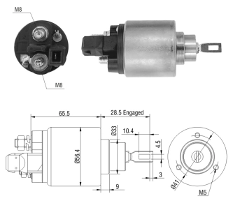 Relê retrator do motor de arranco Vika 085911287