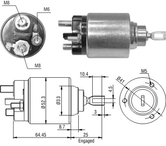 Relê retrator do motor de arranco para Ford Fiesta Mk6 CB1