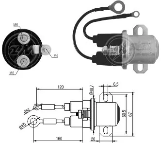 A0011529310 Mercedes Relê retrator do motor de arranco