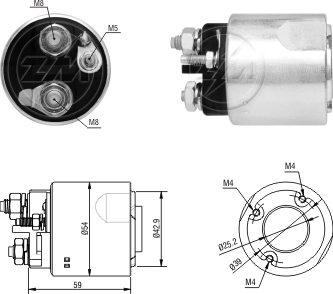 Relê retrator do motor de arranco para Mercedes A  W169
