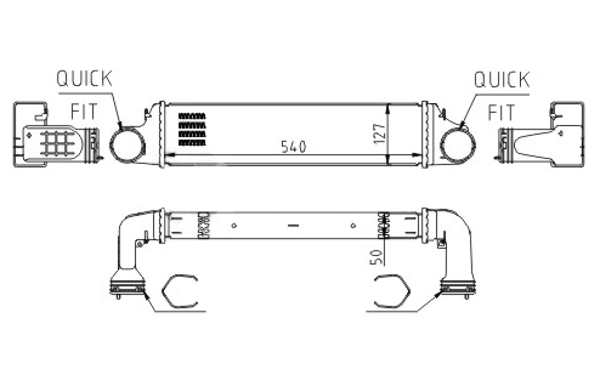  Radiador de intercooler BMW 3 sedan (E46) (1998 - 2005) 