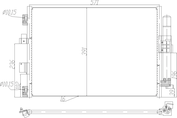 Radiador de aparelho de ar condicionado para Ford Kuga II CBS