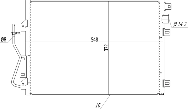 Radiador de aparelho de ar condicionado para Renault Kangoo I KC0, KC1