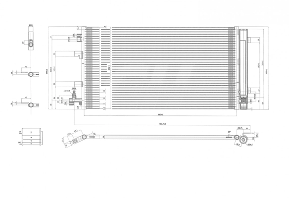  Radiador de aparelho de ar condicionado Renault Scenic GRAND III monovolume (JZ0, JZ1) (2009 - 2016) GRAND III