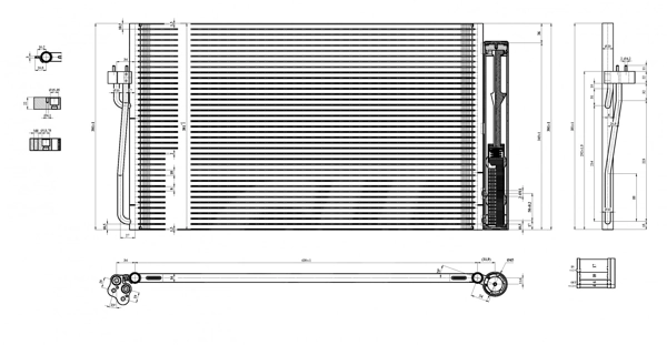 Radiador de aparelho de ar condicionado BMW 5  E61
