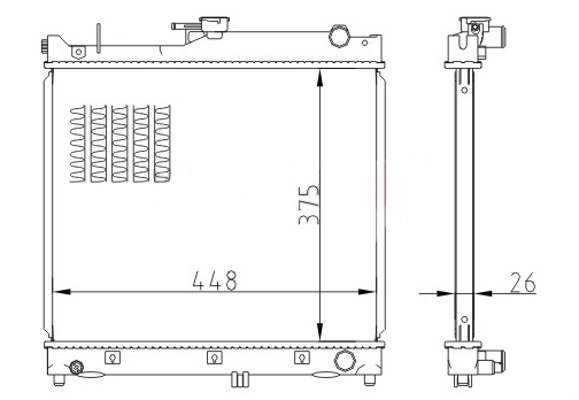 Radiador de esfriamento de motor Suzuki Jimny  FJ