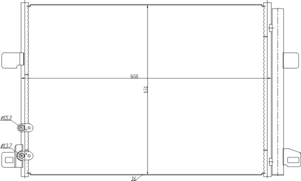 Radiador de aparelho de ar condicionado para Volkswagen AMAROK  2HA, 2HB, S1B, S6B, S7A, S7B