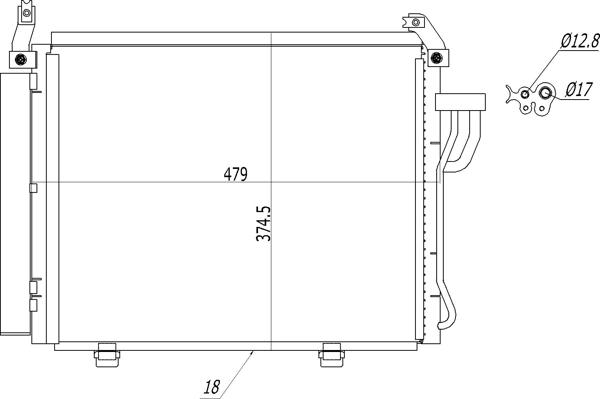 Radiador de aparelho de ar condicionado 976060X000 HCC