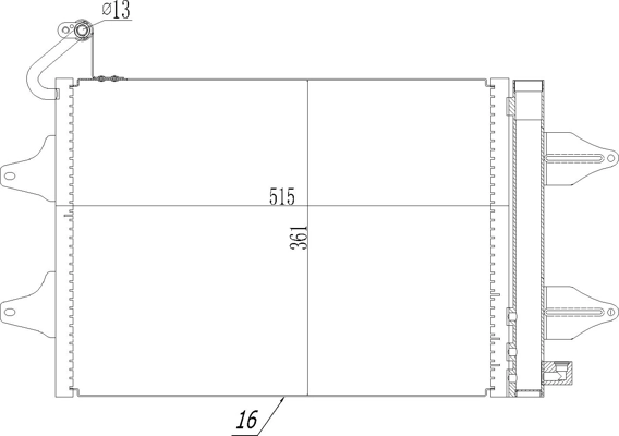 Radiador de aparelho de ar condicionado Seat Ibiza III 6L1