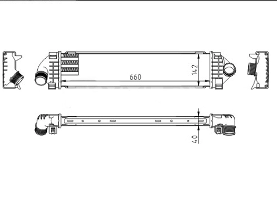  Radiador de intercooler Ford Galaxy II CA1 monovolume (WA6) (2006 - 2015) II CA1