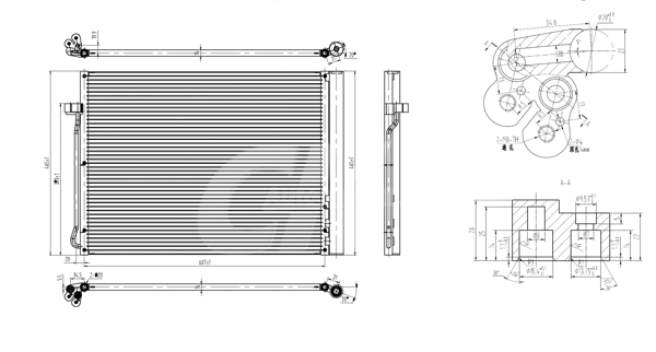 Radiador de aparelho de ar condicionado para BMW X5  E70