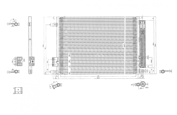  Radiador de aparelho de ar condicionado Fiat 500 hatchback (312) (2007 - 2026) 