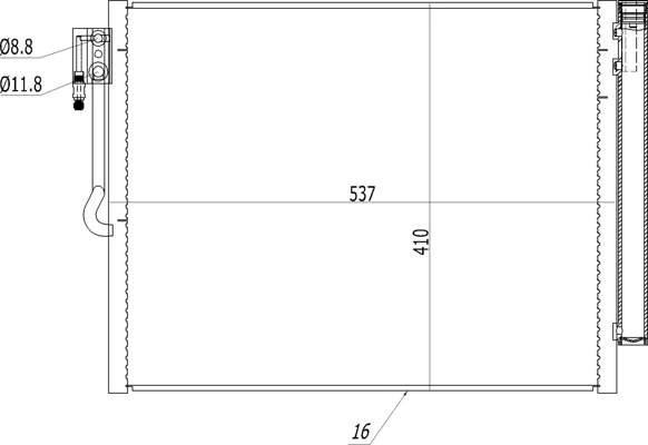  Radiador de aparelho de ar condicionado Opel Meriva B monovolume (2010 - 2017) B