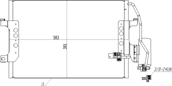 Radiador de aparelho de ar condicionado Mercedes A  W168