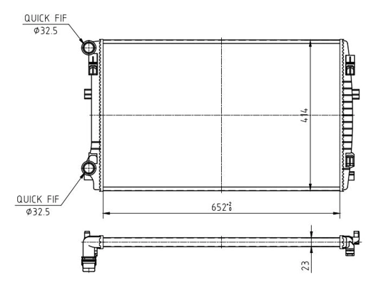  Radiador de esfriamento de motor Volkswagen Tiguan Allspace  SUV (BW2, BJ2) (2017 - 2026) Allspace 