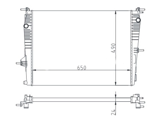 Radiador de esfriamento de motor para Renault Fluence  L3