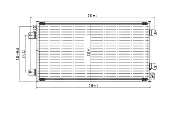 Radiador de aparelho de ar condicionado para Renault Master II CD, HD, U0D