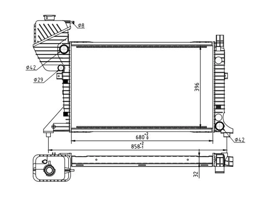 Radiador de esfriamento de motor General Motors 1691074780 preço, a partir de 68,74 USD