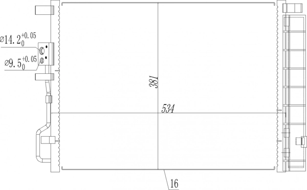  Radiador de aparelho de ar condicionado Hyundai Tucson III SUV (TL) (2015 - 2023) III