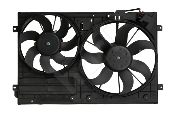Ventilador elétrico de esfriamento montado (motor + roda de aletas) para Volkswagen Golf PLUS V 5M1, 521