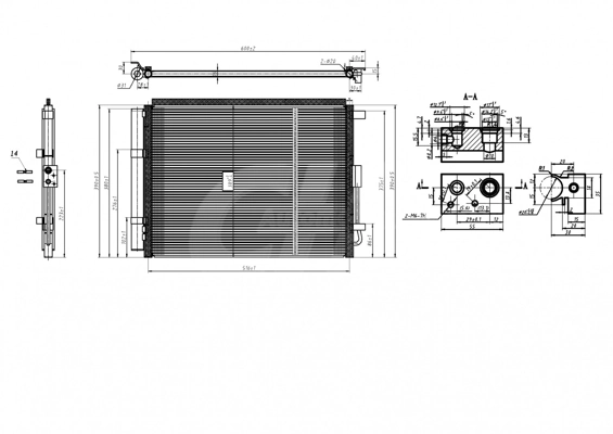 Radiador de aparelho de ar condicionado para Hyundai I30  GDH