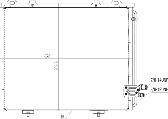 Radiador de aparelho de ar condicionado para Mercedes E  W210