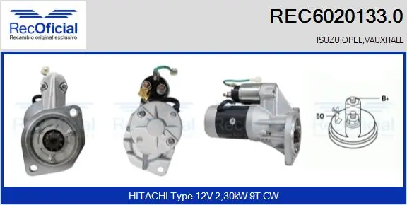 Motor de arranco para Opel Frontera 5MWL4