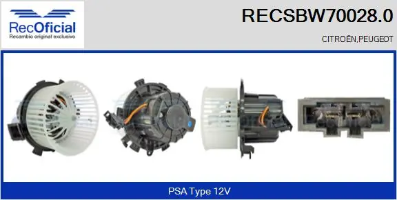 Motor de ventilador de forno (de aquecedor de salão) Citroen C5  RW ao melhor preço
