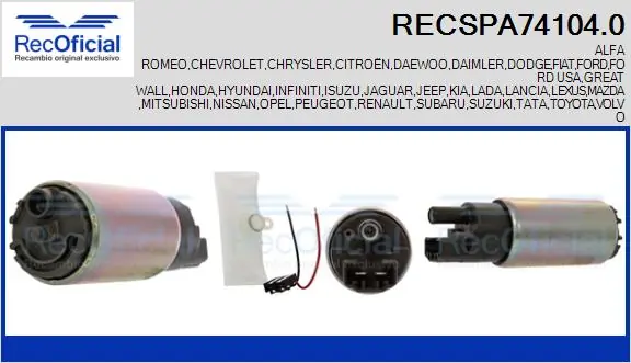 Módulo de bomba de combustível com sensor do nível de combustível Renault Laguna I K56 ao melhor preço