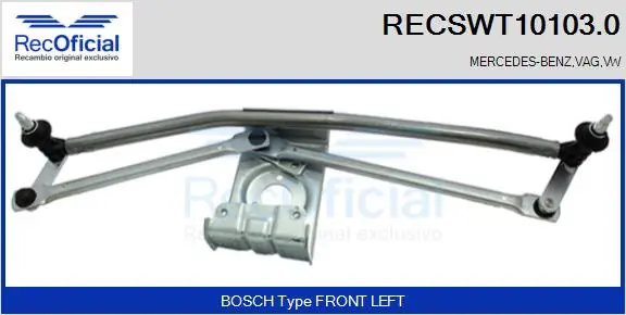 Trapézio de limpador pára-brisas Volkswagen LT II 2DA, 2DD, 2DH ao melhor preço