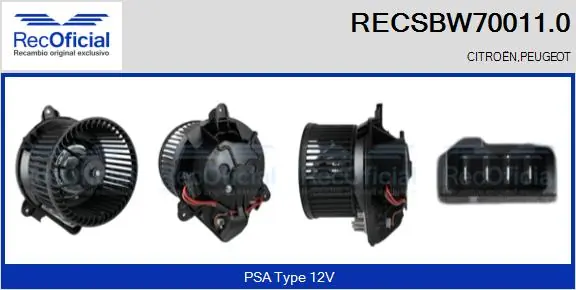 Motor de ventilador de forno (de aquecedor de salão) Citroen ZX  N2 ao melhor preço