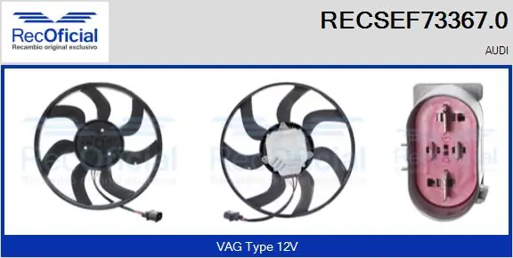 Ventilador elétrico de esfriamento montado (motor + roda de aletas) Audi A4 8W5, 8WD ao melhor preço