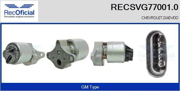 Válvula EGR de recirculação dos gases Chevrolet Spark (Matiz) M200, M250 ao melhor preço