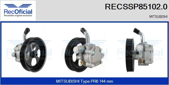 Bomba da Direção hidrâulica assistida para Mitsubishi L 200 KA, KB
