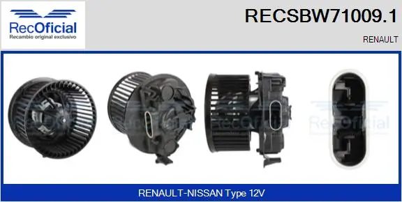 Motor de ventilador de forno (de aquecedor de salão) para Renault Scenic JM0, JM1