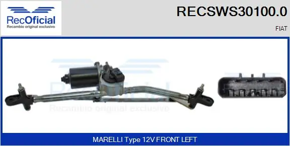 Trapézio de limpador pára-brisas Fiat Punto  176L ao melhor preço