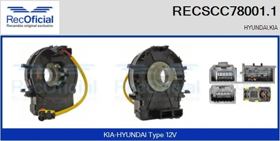 Anel AIRBAG de contato, cabo plano do volante Hyundai Accent IV RB ao melhor preço