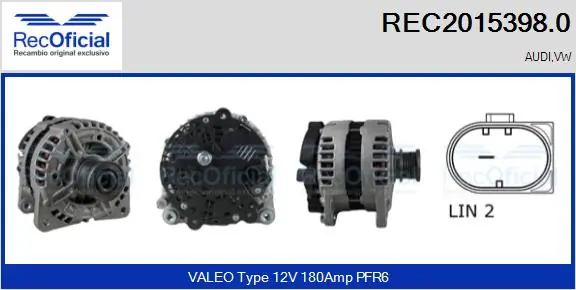 Gerador Audi A4  8WH, 8WJ ao melhor preço