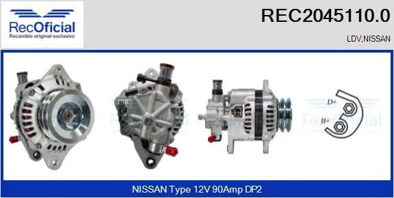 Gerador Nissan Vanette  C23 ao melhor preço